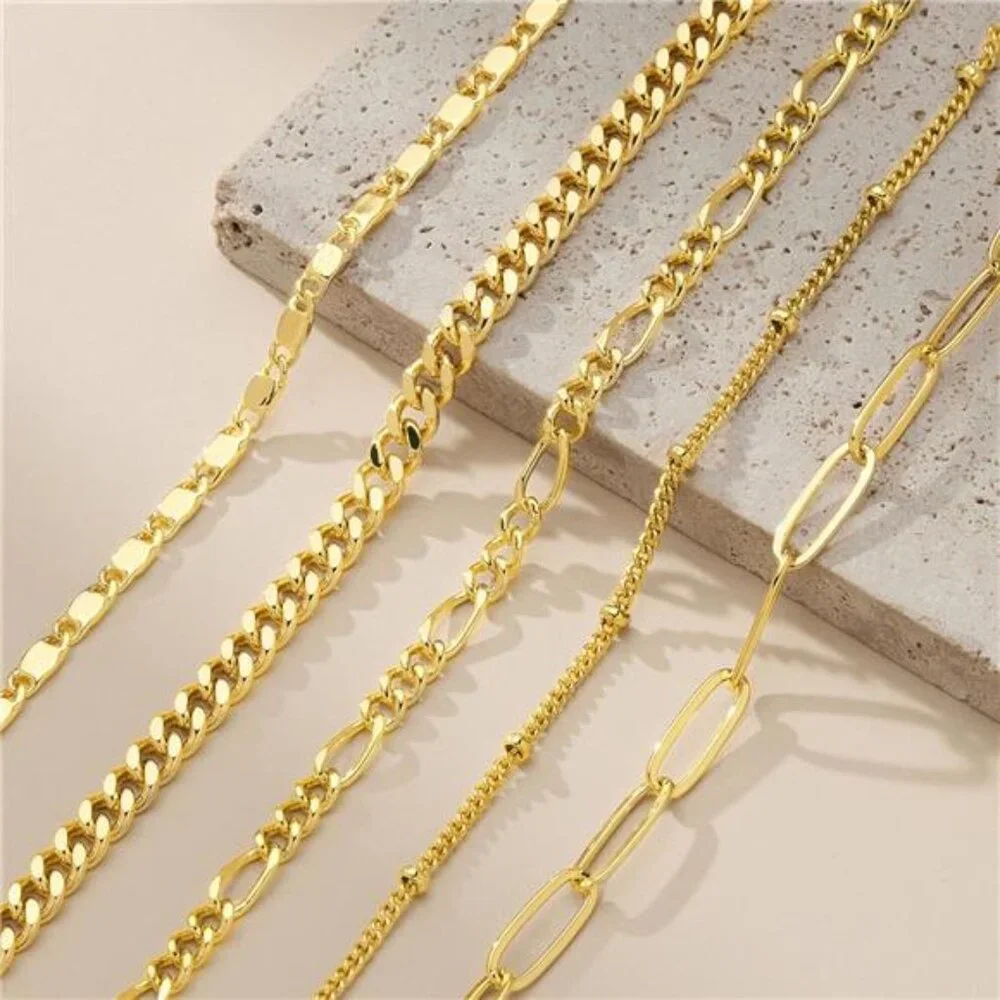 Gold Bracelets for Women Trendy,14K Real Gold Plated Dainty Stackable Paperclip